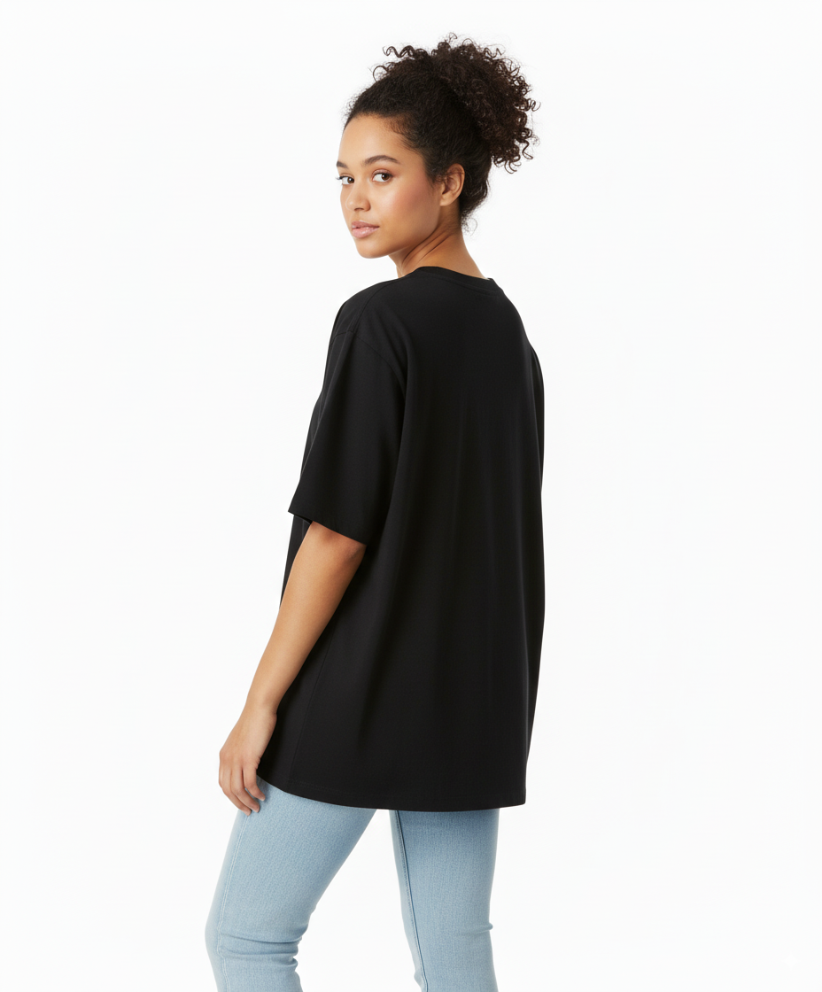 Customizable Boxy-Fit French Terry Oversized T-shirt - Unisex