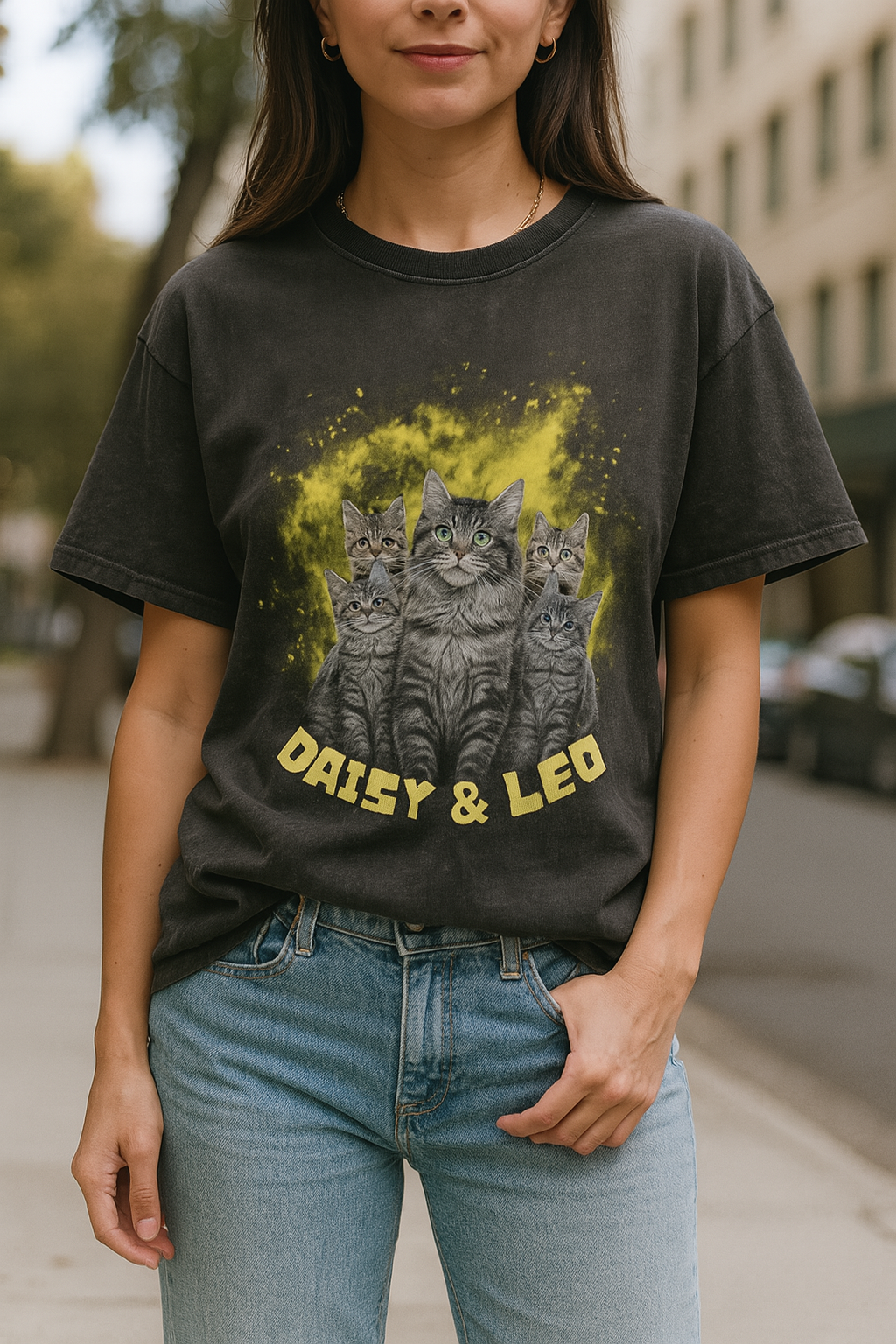 Cosmic Cats Oversized T-Shirt - Unisex