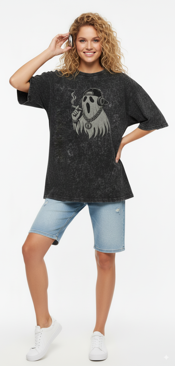 Spooky Ghost Halloween Over sized T-Shirt - Unisex