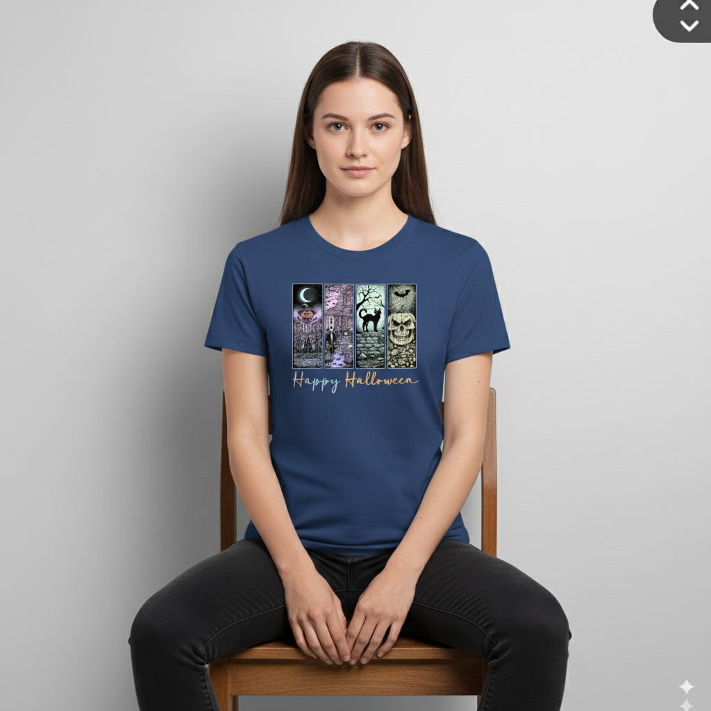 Spooky Halloween Collage T-Shirt - Unisex
