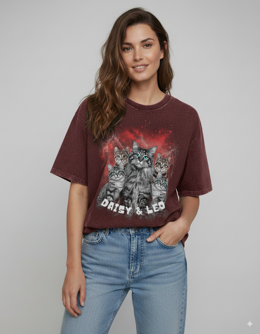 Cosmic Cats Oversized T-Shirt - Unisex