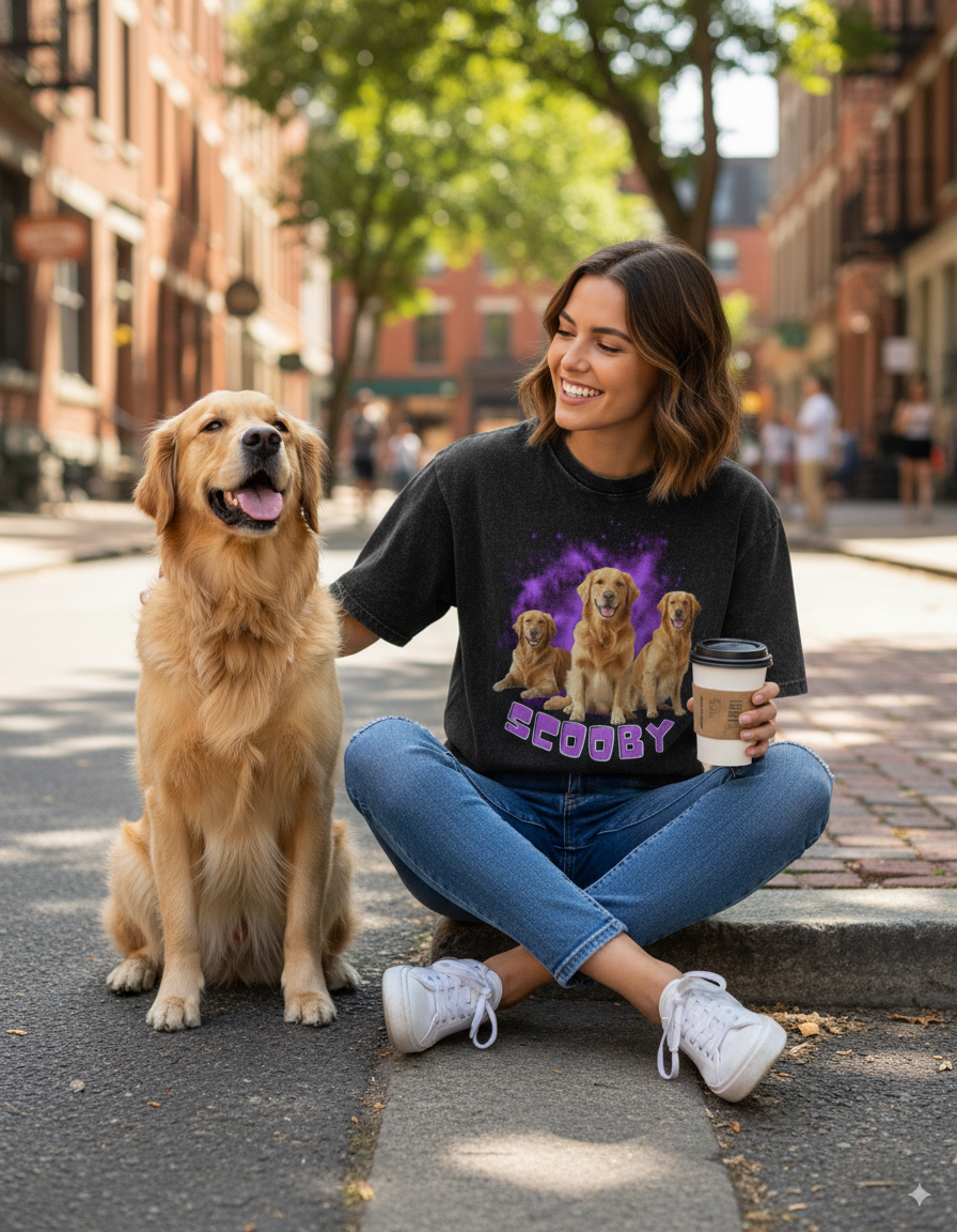 Customizable Dog Oversized T-Shirt - Unisex
