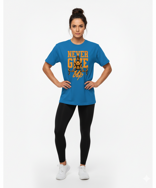 Never Give Up - Ultimate Motivation Fitness T-shirt for Ladies