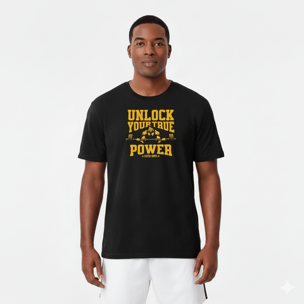 Gym Motivation "True Power" T-Shirt for Men