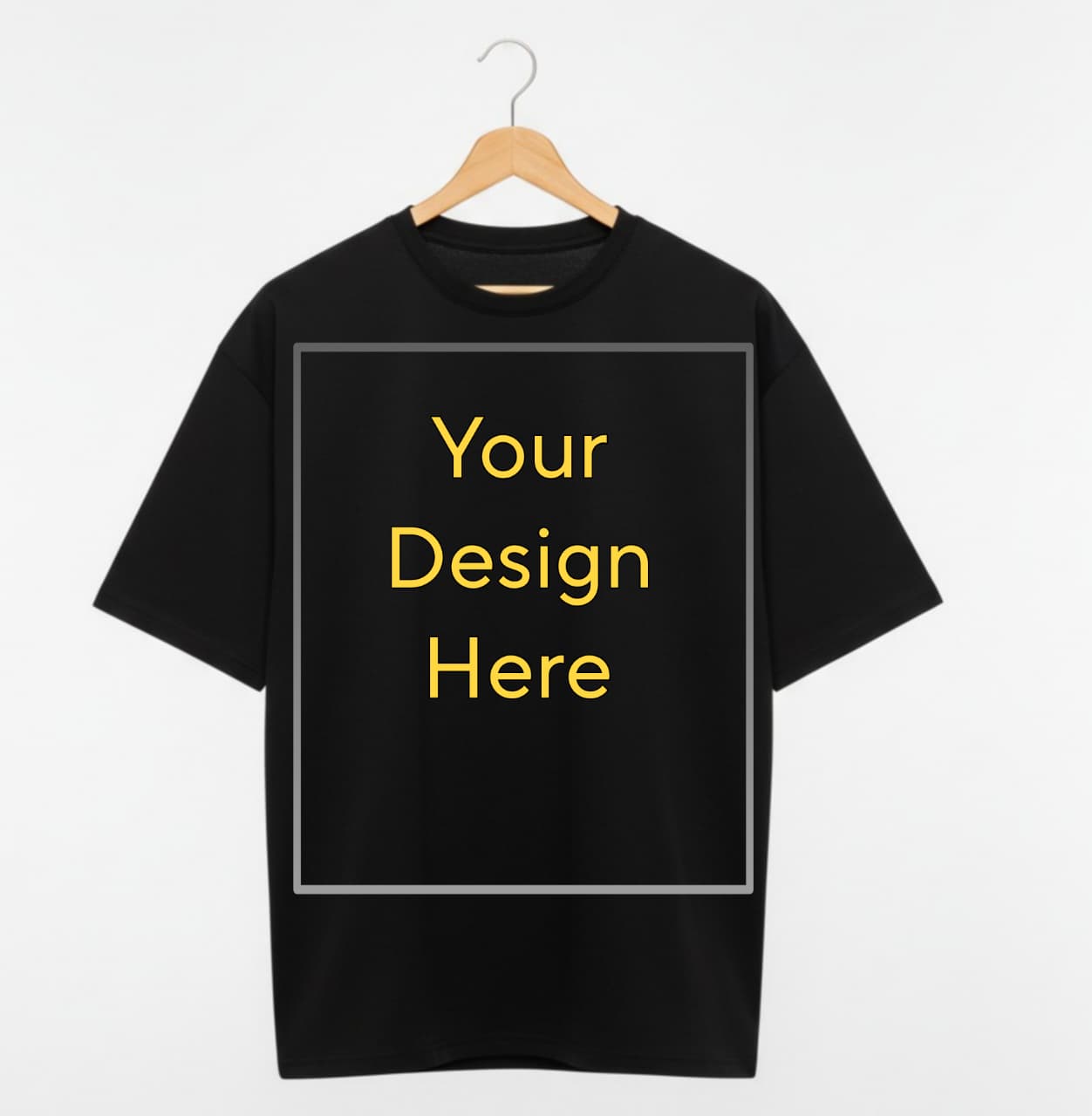 Customizable Boxy-Fit French Terry Oversized T-shirt - Unisex