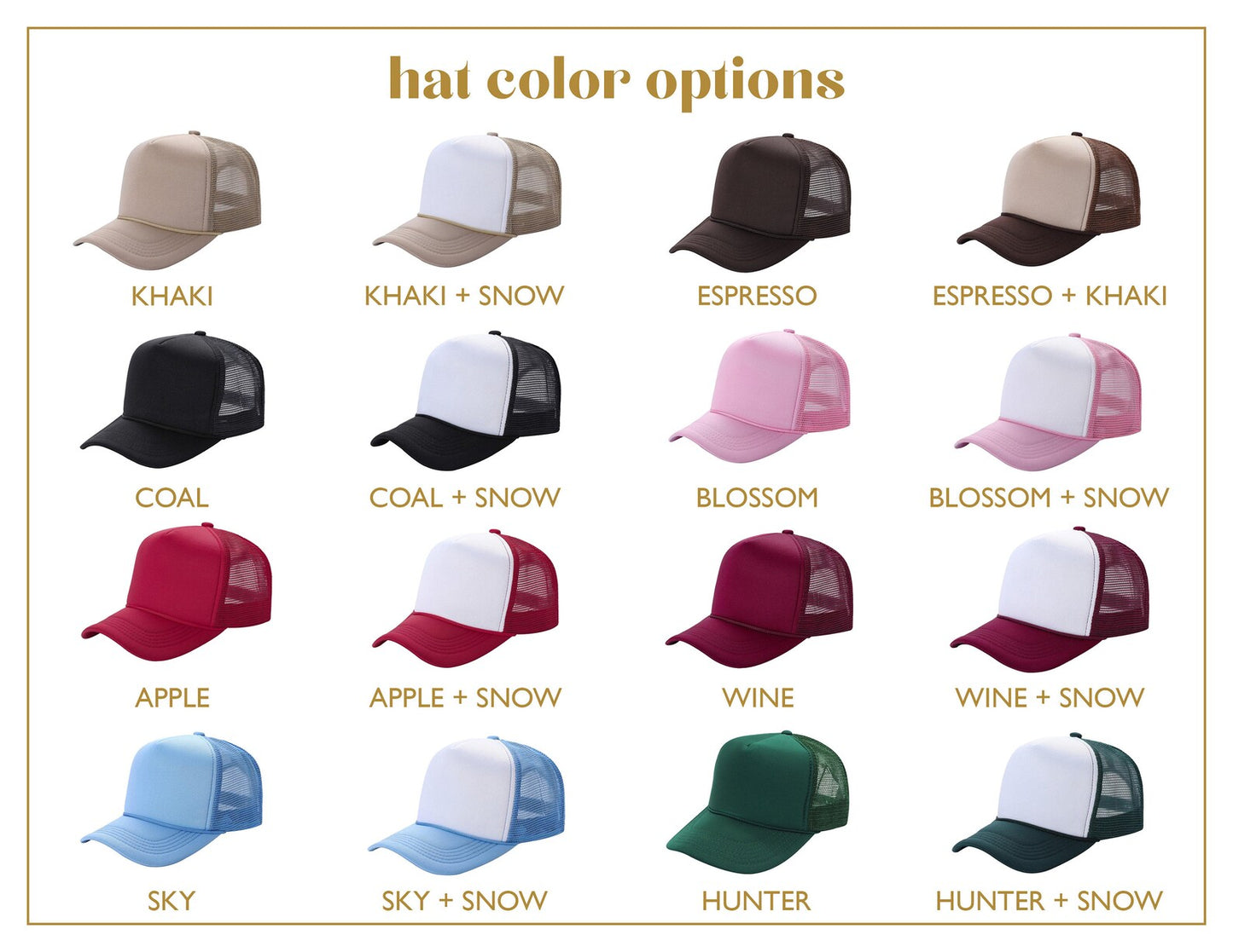 Customizable Trucker hats - Unisex