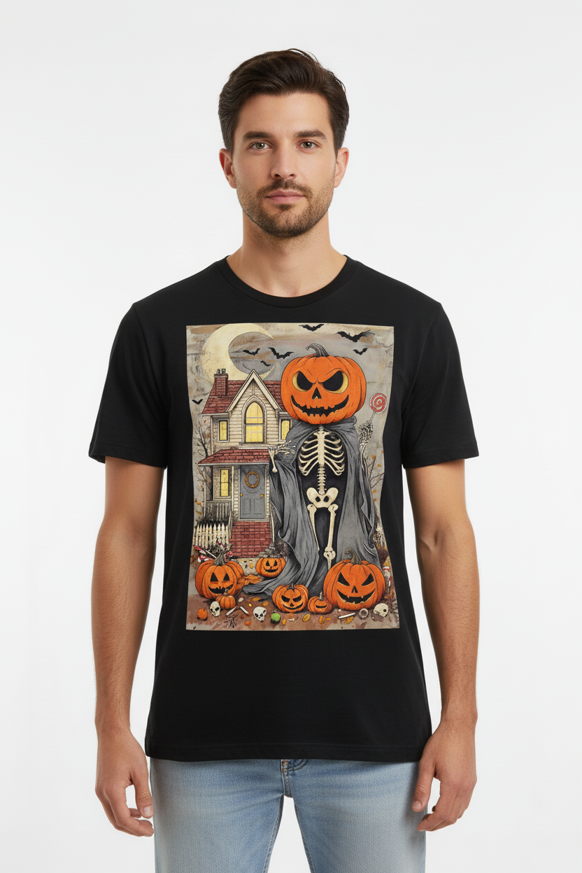 Haunted House Halloween Graphic T-Shirt - Unisex