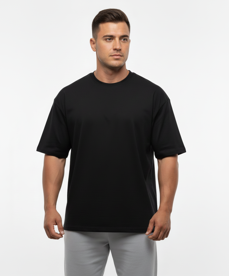 Customizable Boxy-Fit French Terry Oversized T-shirt - Unisex