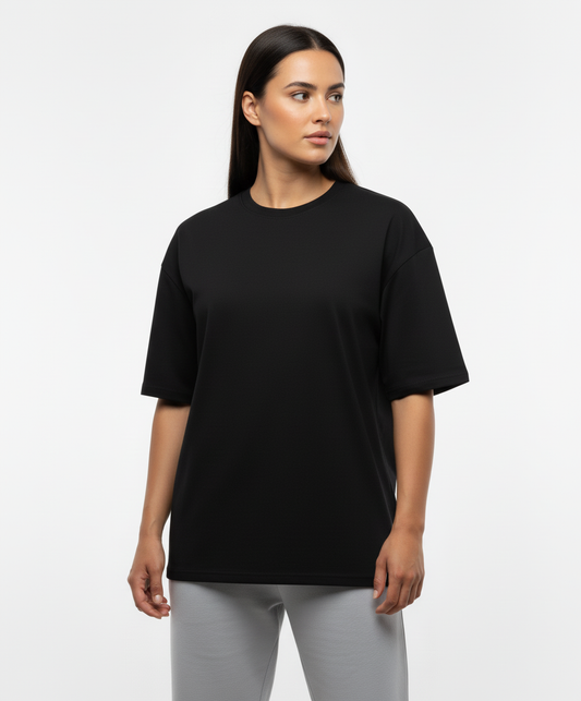 Customizable Boxy-Fit French Terry Oversized T-shirt - Unisex