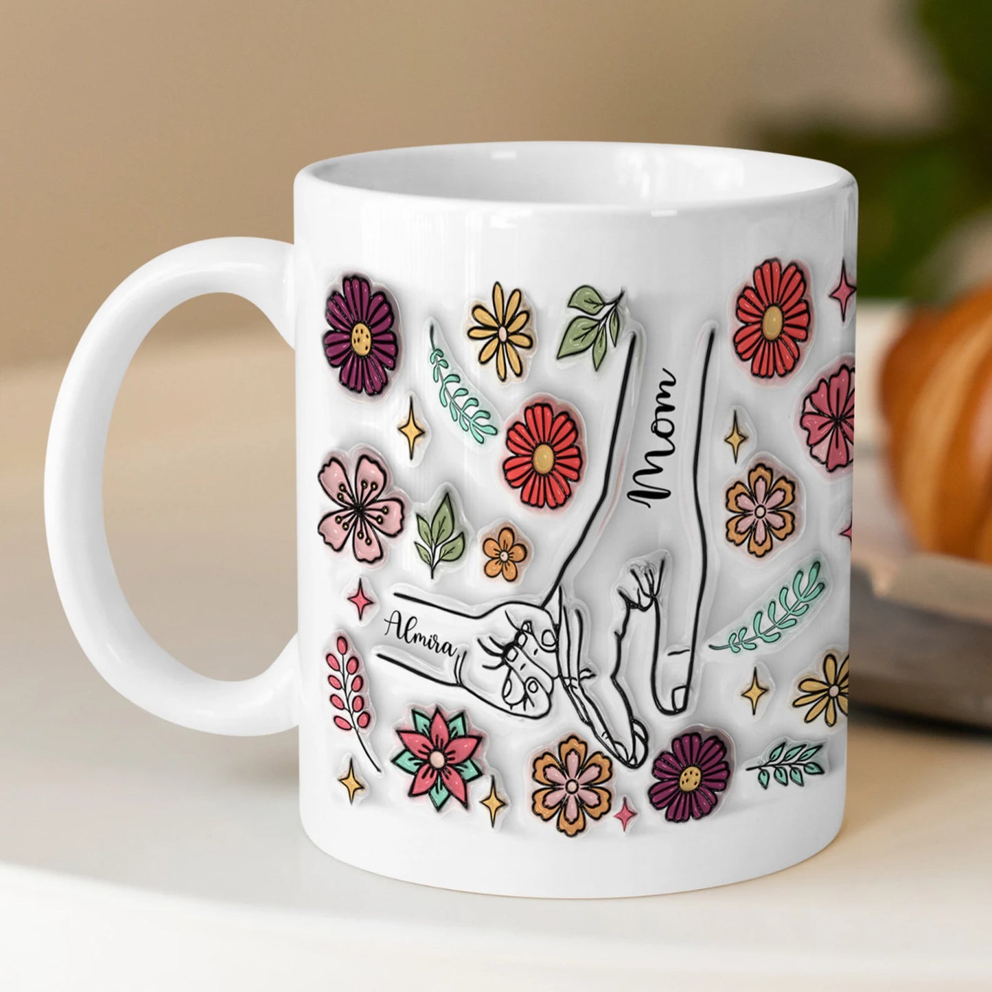 Customizable Mug , Holding Hands Mug
