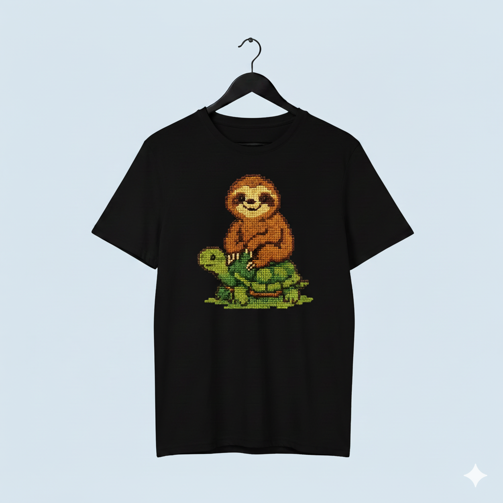 Slow & Steady Pixel Art T-Shirt - Unisex