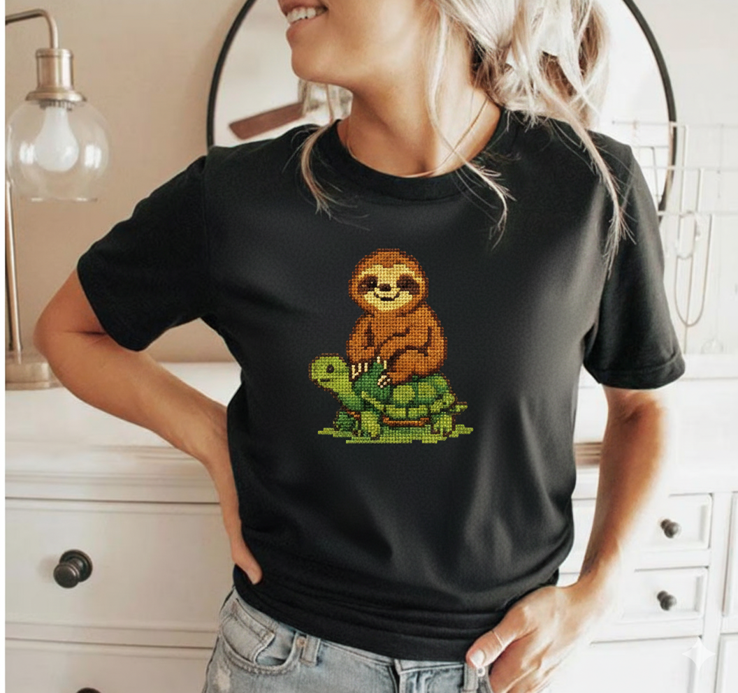 Slow & Steady Pixel Art T-Shirt - Unisex