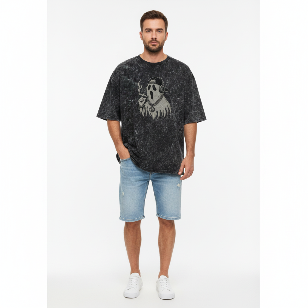 Spooky Ghost Halloween Over sized T-Shirt  - Unisex