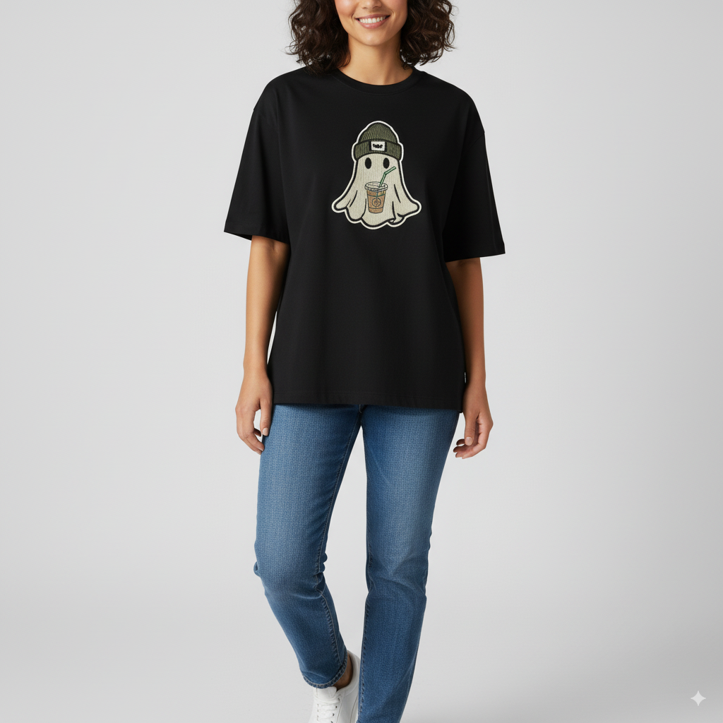 Urban Ghost Graphic Over sized T-Shirt – Unisex