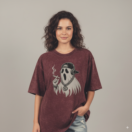 Spooky Ghost Halloween Over sized T-Shirt  - Unisex
