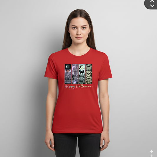 Spooky Halloween Collage T-Shirt - Unisex