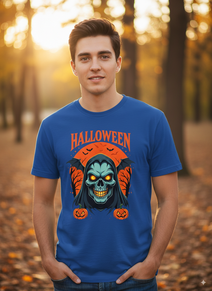Spooky Jack-o'-Lantern Skeleton Tee - Unisex