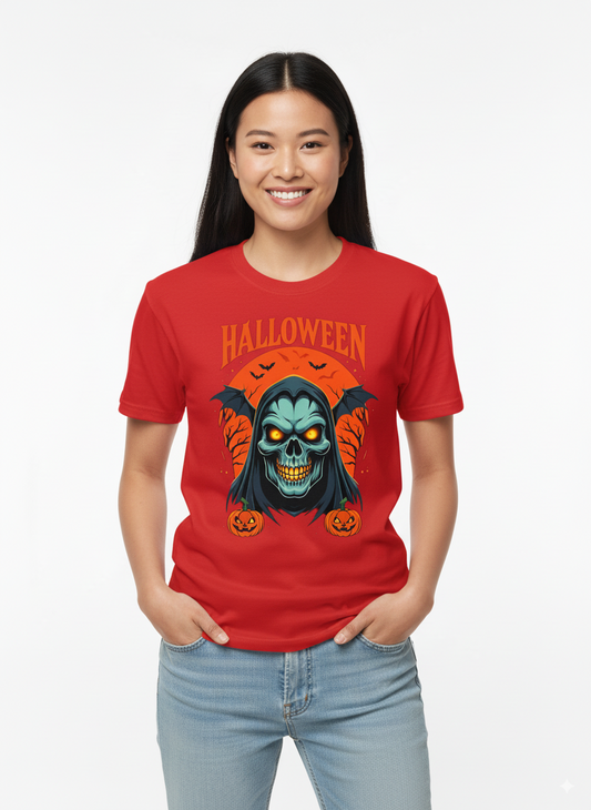 Spooky Jack-o'-Lantern Skeleton Tee - Unisex