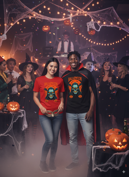 Spooky Jack-o'-Lantern Skeleton Tee - Unisex
