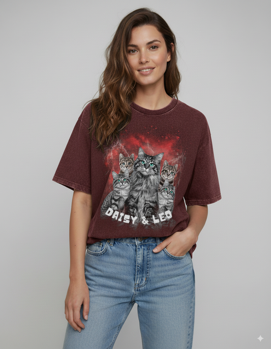 Cosmic Cats Oversized T-Shirt - Unisex
